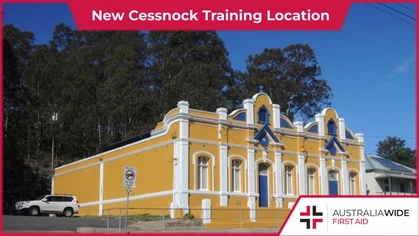 We are so excited to announce that we have opened a new first aid training location at Cessnock, the largest town in NSW's Hunter Valley wine region. Our Cessnock first aid courses will be held at the icon Freemasons Hall (pictured, credit: Cessnock City Council)