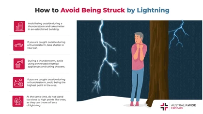 Though being struck by lightning might seem far-fetched, over one hundred people in Australia are injured by lightning strikes every year. Injuries can include cardiac arrest, neurological damage, and skin burns. Luckily, there are ways to reduce your risk of being struck by lightning. 