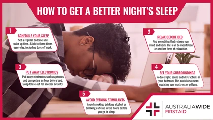Getting the required amount of sleep is important to our physical and mental wellbeing. By changing a few lifestyle factors, you can drastically improve your quality of sleep. This can include setting yourself a bedtime schedule and pre-bedtime routine. 