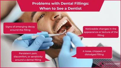 A trip to the dentist is often necessary to fix a problem with a filling.