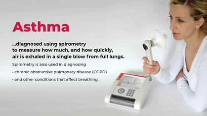 Lung function can be monitored with spirometry or peak expiratory flow (PEF) meter.