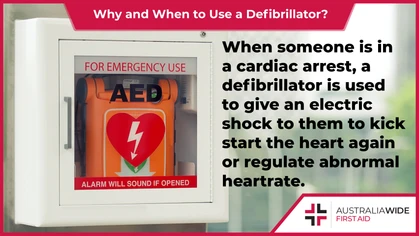 Defibrillators are used in events of cardiac emergencies